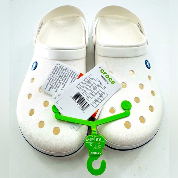 Crocs Unisex Adult Crocband Clog White Size 11 Men/13 Women NEW Waterproof Shoes - Picture 1 of 8